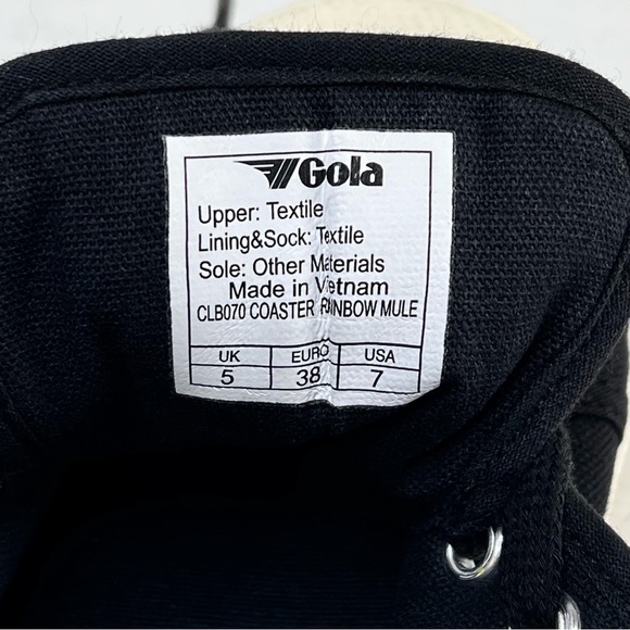 Gola Classics Women's Coaster Rainbow Mule Plimsolls, Rainbow and Black, Size 7 - Picture 6 of 9